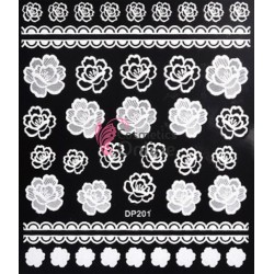 Stickere 3D pentru unghii Flower Carving Cod DP201 pentru Mireasa
